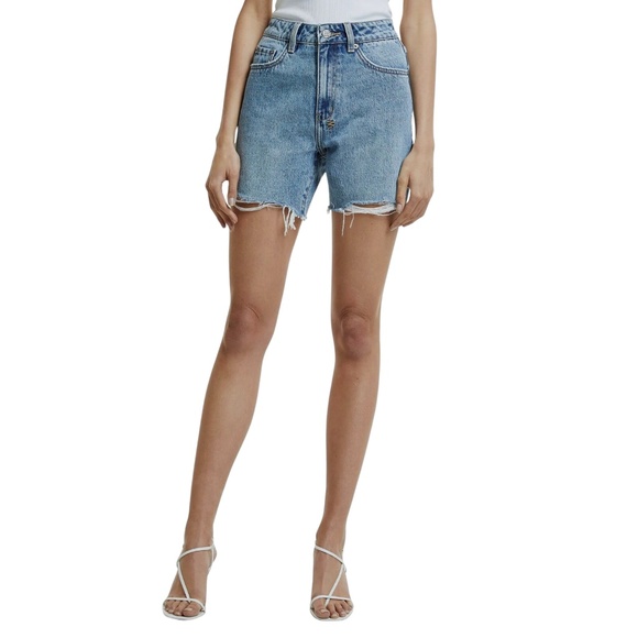NWT Ksubi Racer Vibez High Rise Denim Cutoff Shorts Distressed 28, 29, 30 - Picture 1 of 5